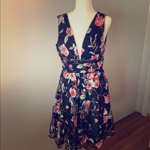 Aqua Luxe embroidered dress